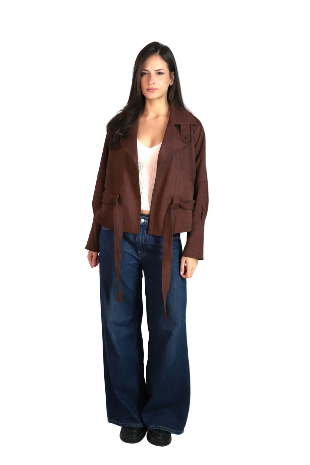 Suede Jacket in Brown