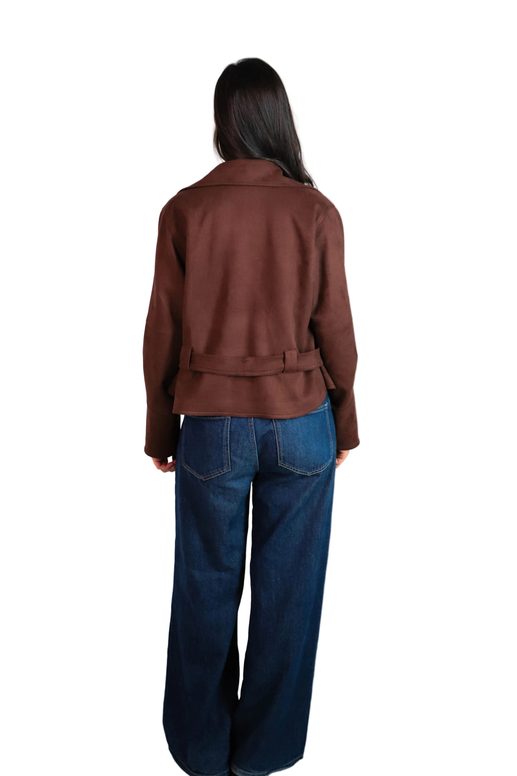 Suede Jacket in Brown