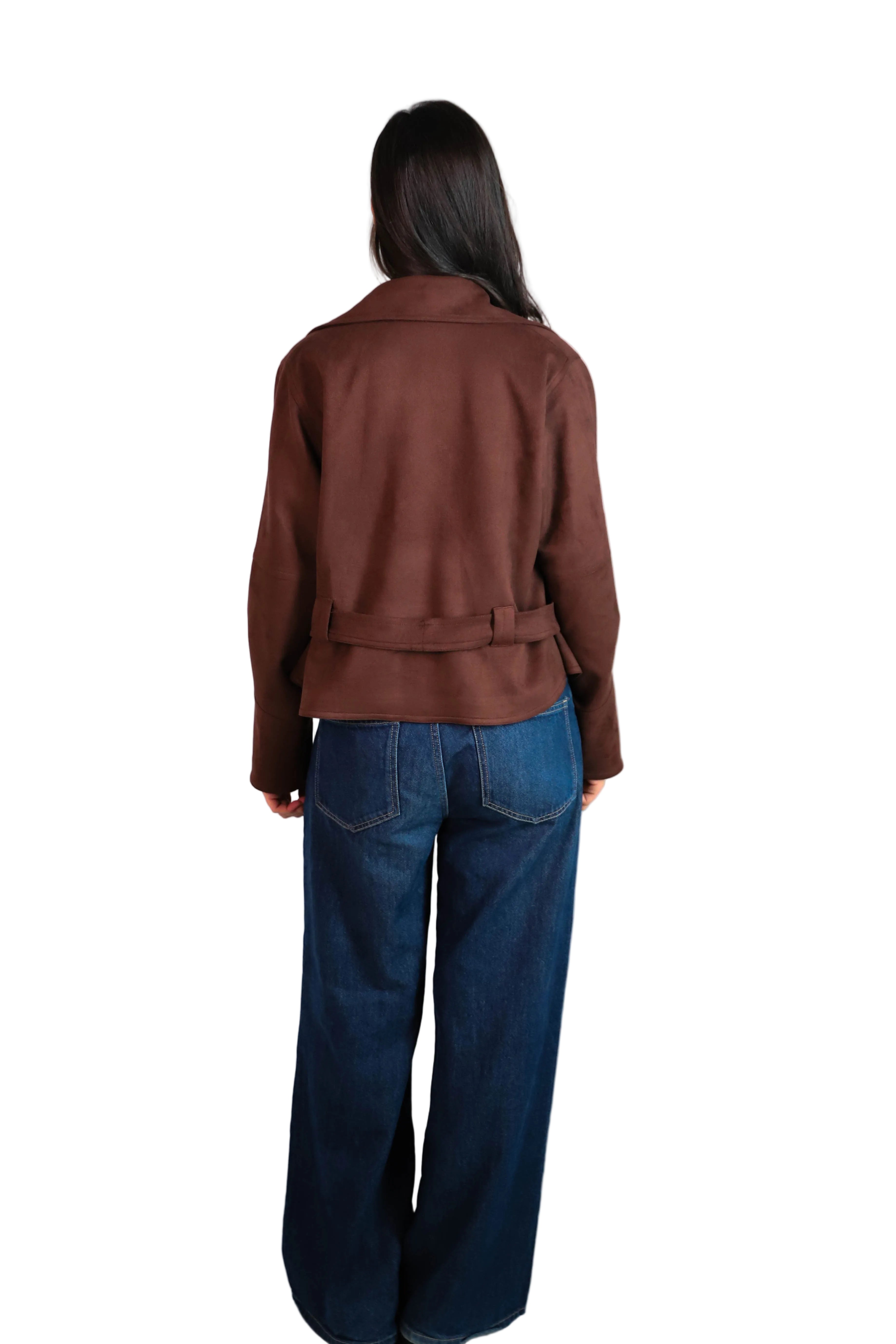 Suede Jacket in Brown